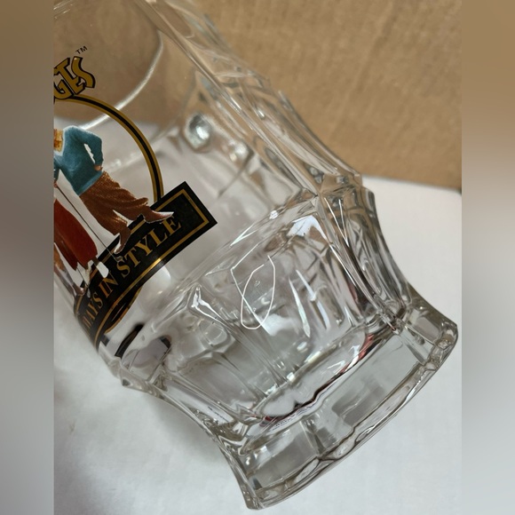 Vintage SAHM Three Stooges Glass Beer Mug 0.5L - Picture 4 of 8